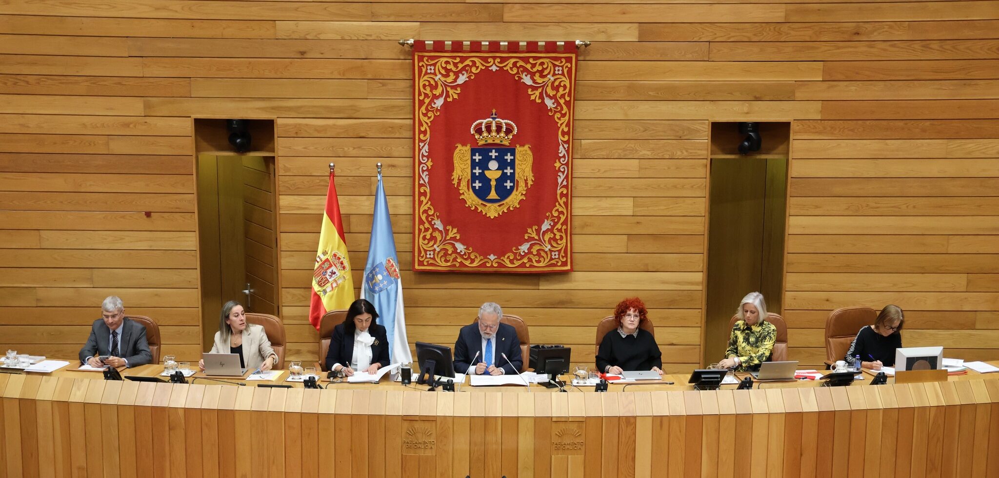 Lectura declaración apoio defensoras Parlamento de Galicia